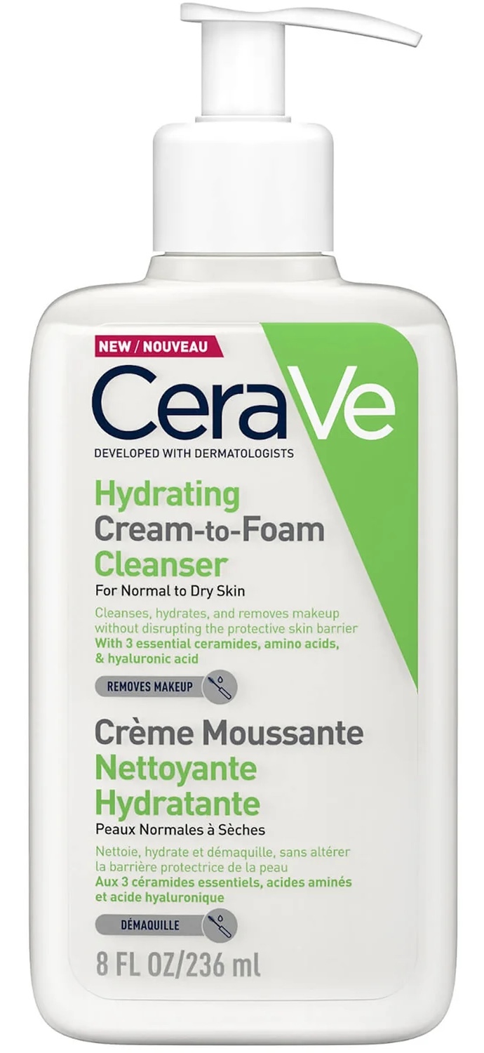 CeraVe Hydrating Cream-to-Foam Cleanser